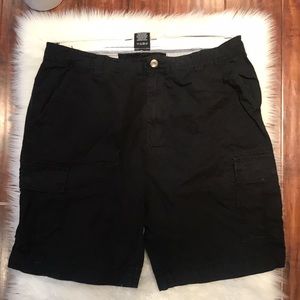 Black cargo shorts